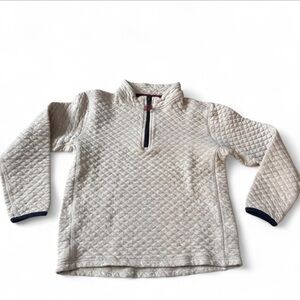 Boys Crewcuts by J.Crew cream quilted quarter zip sweatshirt